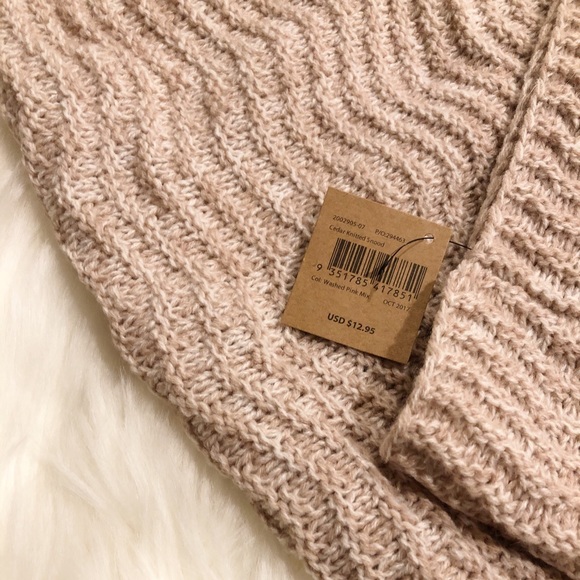 Pink Knitted Infinity Scarf - Picture 2 of 4